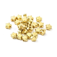 CCB Plastic Beads, Star, Golden, 5.5x6x3mm, Hole: 1.5mm(CCB-G017-10G)