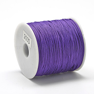 Polyester Cords, Blue Violet, 0.8mm, about 131.23~142.16 yards(120~130m)/roll(OCOR-Q037-16)