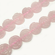 Natural Rose Quartz Beads Strands, Rose, 14x6mm, Hole: 1.2mm, about 28pcs/strand, 15.16''(38.5cm)(G-D475-01B)