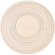 Unfinished Basswood Round Shapes Set, for Custom Ceramic Appliance, BurlyWood, 35x0.5cm(DIY-WH0292-49)