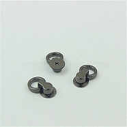Zinc Alloy Side Clip Buckles Nail Rivet Connector Clasp, with O Ring, for Bag Hanger, Gunmetal, 19x12x5.5mm(PURS-PW0001-125B)