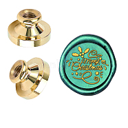 Wax Seal Brass Stamp Head, for Wax Seal Stamp, Christmas Themed Pattern, 25x14.5mm(AJEW-WH0209-489)