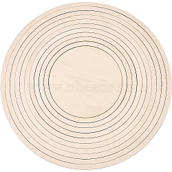 Unfinished Basswood Round Shapes Set, for Custom Ceramic Appliance, BurlyWood, 35x0.5cm(DIY-WH0292-49)