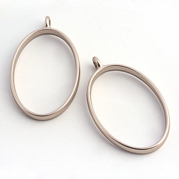 Matte Style Rack Plating Alloy Oval Open Back Bezel Pendants, For DIY UV Resin, Epoxy Resin, Pressed Flower Jewelry, Cadmium Free & Nickel Free & Lead Free, Coffee Golden, 39x23.8x3.5mm, Hole: 2.8mm, Inner Diameter: 31.2x20.8mm