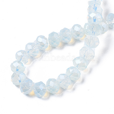 Chapelets de perles en verre galvanoplastique(X-EGLA-A034-J8mm-A10)-3