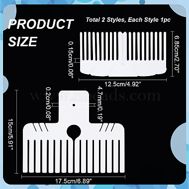 2Pcs 2 Style Plastic Bowknot Knitting Tools(DIY-PH0021-49)-2