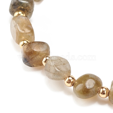 Natural Labradorite Round Beaded Stretch Bracelet(BJEW-JB08197-06)-5