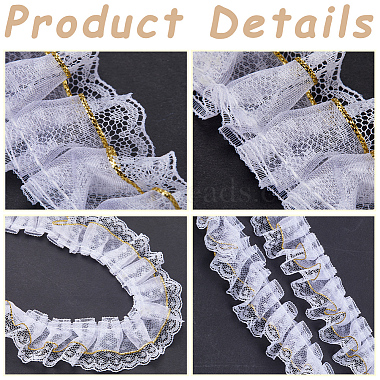 10M Polyester Polka Dot Lace Ribbons(OCOR-GF0003-35A)-6