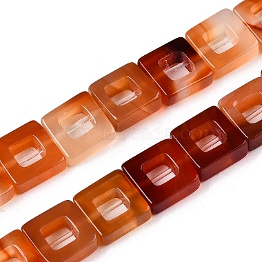 Square Red Agate Beads