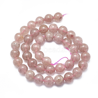 Natura Strawberry Quartz Beads Strands(G-D0001-10-10mm)-2
