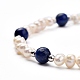 Bracelets en perles de lapis-lazuli naturel (teint)(BJEW-JB05313-03)-2