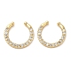 Rack Plating Brass Cuff Earrings with Rhinestone(EJEW-D061-14G)-1