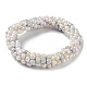 bracelet extensible tressé en perles de verre au crochet(BJEW-K232-01T)-1