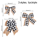 CHGCRAFT 3Pcs 3 Style Big Bowknot Polyester Imitation Linen Ornament Accessories(DIY-CA0002-61)-2