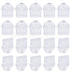 50pcs PVC Plastic Mobile Dustproof Plugs, for USB Type C Port Cover, Clear, 11x9x4mm(FIND-SC0013-60B)