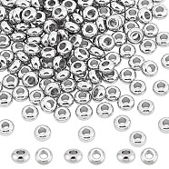 200Pcs 304 Stainless Steel Beads, Rondelle, Stainless Steel Color, 6x3mm, Hole: 2.5mm(STAS-AR0001-92)