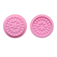 PVC Eyelash Extension Pads, Grafting Eyelashes Tools, Flat Round, Pink, 4.7cm(MRMJ-WH0072-11D)