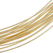 Copper Wire, Golden, 22 Gauge, 0.6mm, about 32.81 Feet(10m)/Bag(CWIR-BC0002-17)