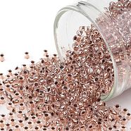 TOHO Round Seed Beads, Japanese Seed Beads, (740) Copper Lined Crystal, 11/0, 2.2mm, Hole: 0.8mm, about 1110pcs/10g(X-SEED-TR11-0740)
