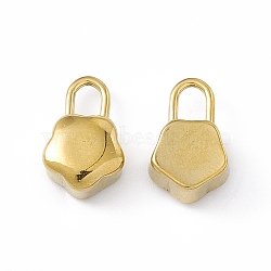 304 Stainless Steel Pendants, Star Padlock, Golden, 15x9.5x5.5mm, Hole: 5x3mm(STAS-H171-07G)