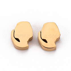 304 Stainless Steel Beads, Laser Cut, Girl, Real 18K Gold Plated, 10x8x3mm, Hole: 1.5mm(STAS-T052-33G)