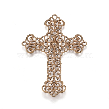 Antique Bronze Cross Brass Links