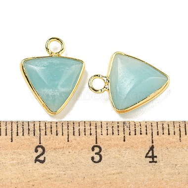 Natural Flower Amazonite Triangle Charms(G-K338-24G)-3