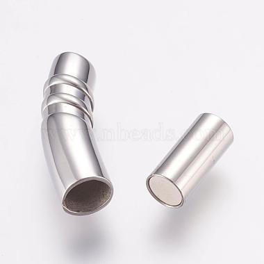 304 Stainless Steel Magnetic Clasps with Glue-in Ends(STAS-F122-02P)-3
