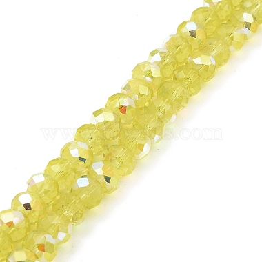 Light Yellow Round Glass Beads