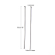 Jewelry Tools and Equipment Decorative Stainless Steel Flat Head Pins(X-STAS-E023-0.6x50mm)-5