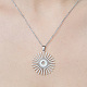 201 collier pendentif soleil en acier inoxydable(NJEW-OY002-11)-1