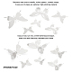 Unicraftale 12Pcs 6 Style Stainless Steel Butterfly Wall  Decoration Pendants(STAS-UN0036-52P)-4