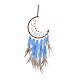 Iron Woven Web/Net with Feather Pendant Decorations(AJEW-B017-11)-2