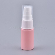 Empty Portable PET Plastic  Spray Bottles, Fine Mist Atomizer, with Dust Cap, Refillable Bottle, Pink, 7.55x2.3cm, Capacity: 10ml(0.34 fl. oz)(MRMJ-K002-B04)