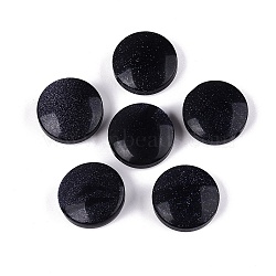 Synthetic Blue Goldstone Coin Beads, Flat Round, 25.5~26.5x11~12mm, Hole: 1.4~2mm(G-Q601-36A)