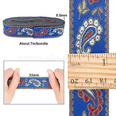 ruban polyester broderie style ethnique(SRIB-WH0007-02B)-2