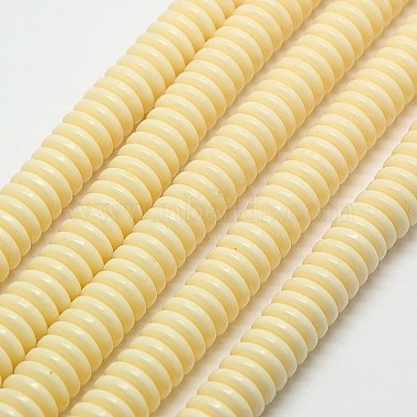 6mm Ivory Disc Resin Beads