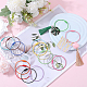 32Pcs 16 Colors Baking Paint Stainless Steel Cable Wire Keychain(AJEW-SC0002-21)-4