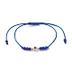 2Pcs Flat Round with Heart Acrylic Braided Bead Bracelets Set with Glass Seed(BJEW-JB08034-05)-5
