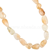 Natural Citrine Beads Strands, Nuggets, 16~22x8~16x6~8mm, Hole: 1mm, about 21pcs/strand, 16 inch, 1strand/box(G-AR0002-71)