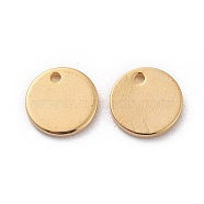Brass Charms, Long-Lasting Plated, Real 18K Gold Plated, Nickel Free, Flat Round, 8x1mm, Hole: 1mm(X-KK-G331-92G-NF)