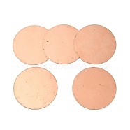 (Defective Closeout Sale: Scratch)Olycraft Brass Sheet, Brass Disc, Flat Round, Rose Gold, 60x0.5mm, 5pcs/set(DIY-XCP0003-58)