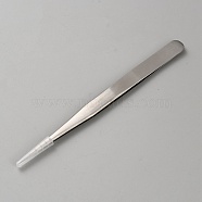 Non-Tarnish 201 Stainless Steel Elbow Tweezers, Stainless Steel Color, 13.6x1x0.15~1.7cm(TOOL-WH20006-02D)