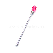 Stainless Steel Sealing Wax Mixing Stirrers, Acrylic Head Melting Spoon, Fuchsia, 103x9mm(STAM-PW0003-39A-02)