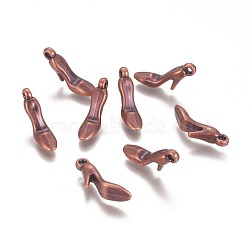 CCB Plastic Pendants, High-Heeled Shoes, Red Copper, 23x10.5x6.5mm, Hole: 1.6mm(CCB-I002-11R)