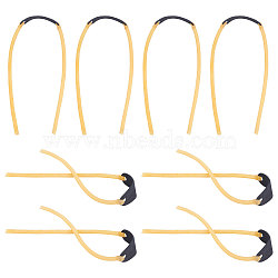 Elastic Rubber Tubular Bands Compatible with PU Leather Catapult, Slingshot Replacement Band Accessoreis, Yellow, 600x38x8mm, Hole: 7mm(FIND-FH0003-43)