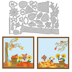 Autumn Theme Carbon Steel Cutting Dies Stencils, for DIY Scrapbooking, Photo Album, Decorative Embossing, Paper Card, Matte Platinum Color, Dog Pattern, 15.2x10.4x0.08cm(DIY-WH0309-173)