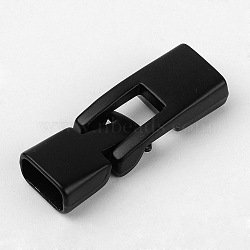 Alloy Snap Lock Clasps, Gunmetal, 35x12x6.5mm, Hole: 10x5mm(X-PALLOY-D354-B)