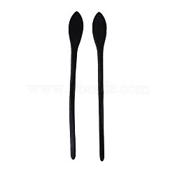 Vintage Schima Wood Hair Sticks Findings, Hair Accessories for Women, Black, 182x18x7mm(OHAR-N008-10)