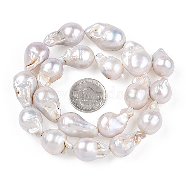 Natural Baroque Pearl Keshi Pearl Beads Strands(PEAR-S019-02C)-4